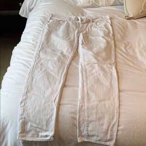 True Religion White Relaxed Slim Jeans